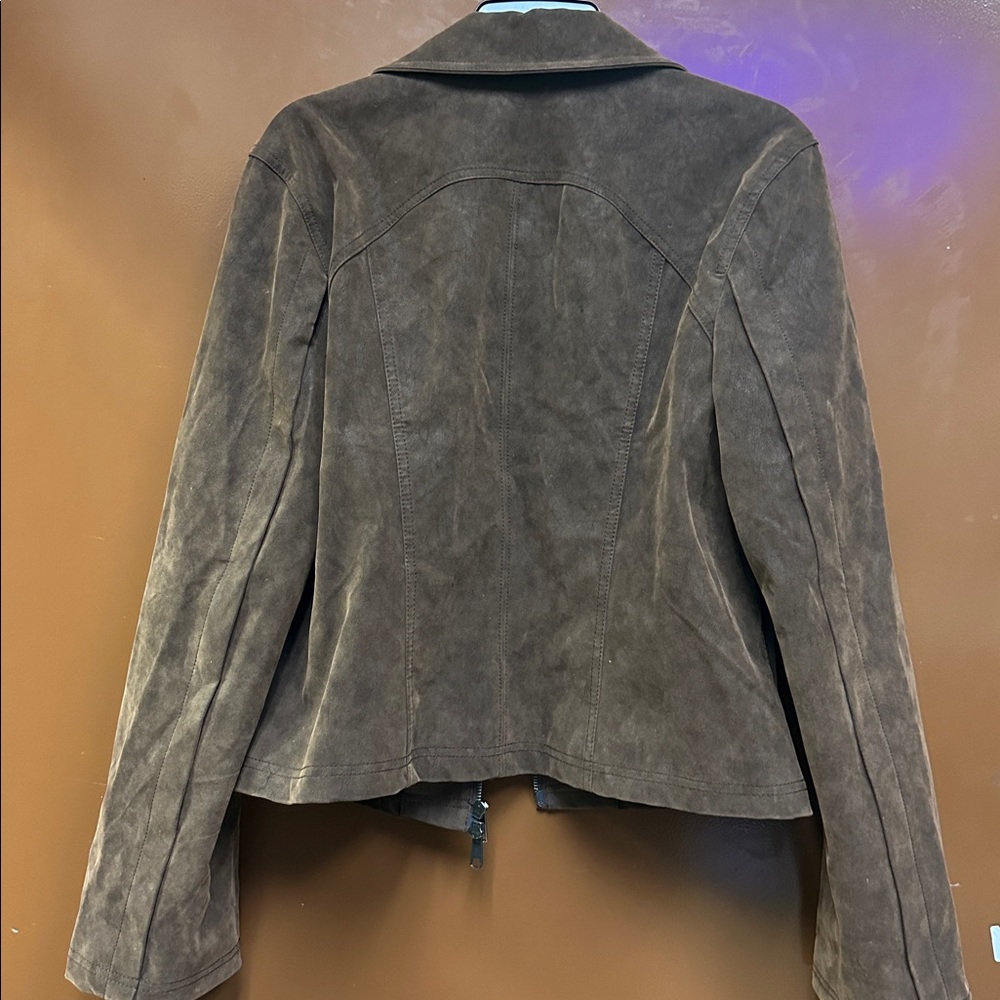 We the Free People River Faux Suede Jacket Size Large - Picture 8 of 9